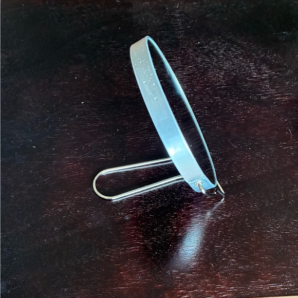 Round Silver Tabletop Mirror - Picture 2 of 3